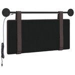 vidaXL Tête de lit suspendue Marron foncé Tissu