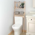 vidaXL Étagère de toilette 63 5x32x179 cm Bois de pin massif