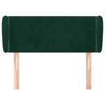 vidaXL Tête de lit avec oreilles Vert foncé 83x23x78/88 cm Velours