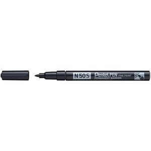 Marqueur Permanent N50S Corps Aluminium Pointe Ogive Fine Noir PENTEL