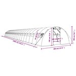 vidaXL Serre avec cadre en acier vert 96 m² 24x4x2 m