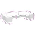 vidaXL Salon de jardin avec coussins 10 Pièces beige résine tressée