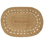 vidaXL Tapis de surface Naturel 100 x 152 cm Jute