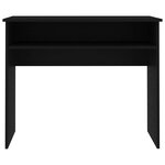 Bureau table poste de travail meuble d'ordinateur informatique étude 90 x 50 x 74 cm bois d'ingénierie noir 02_0023926