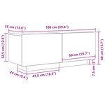 vidaXL Table de chevet Chêne noir cm Bois d'ingénierie