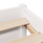 vidaXL Lit bibliothèque sans matelas blanc 140x200 cm bois pin massif
