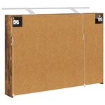 vidaXL Armoire Miroir de Salle de Bain Chêne fumé 100 x 14 5 x 70 cm