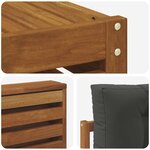 vidaXL Ensemble de canapés d'extérieur 9 pc Naturel et Anthracite