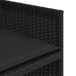 vidaXL Ensemble à manger de jardin 17 Pièces coussins noir résine tressée