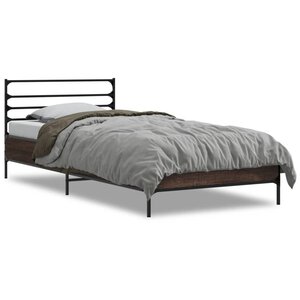 vidaXL Cadre de lit sans matelas chêne marron 100x200 cm
