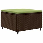 vidaXL Salon de jardin avec coussins 8 Pièces marron résine tressée