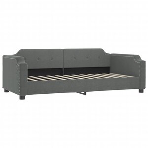 vidaXL Lit de repos sans matelas gris foncé 90x190 cm tissu