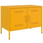 vidaXL Meubles TV 2 Pièces jaune moutarde 68x39x50 5 cm acier