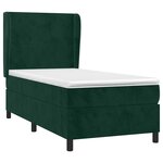 vidaXL Sommier à lattes de lit et matelas Vert foncé 80x200 cm Velours