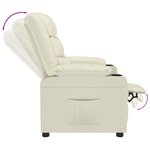 vidaXL Fauteuil inclinable Crème Similicuir