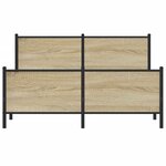 vidaXL Cadre de lit en métal sans matelas chêne sonoma 160x200 cm