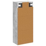 vidaXL Meuble de lavabo mural Gris béton 35 x 20 x 81 cm