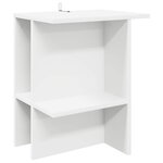vidaXL Table basse 2 Pièces Blanc 40 x 30 x 49 cm Bois d'ingénierie