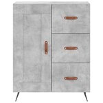 vidaXL Buffet haut Gris béton 69 5x34x180 cm Bois d'ingénierie