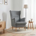 vidaXL fauteuil Gris clair tissu