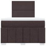 vidaXL Sommier à lattes de lit avec matelas Marron foncé 120x200 cm