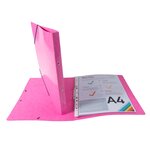 Classeur à élastiques 2 anneaux 15mm Iderama - A4, rose EXACOMPTA
