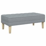 vidaXL banc Gris clair 113 x 57 x 39 cm tissu
