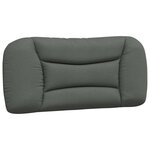 vidaXL Cadre de lit avec lumières LED gris foncé 90x200 cm tissu