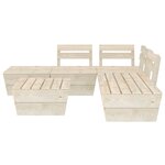 vidaXL Salon de jardin palette 6 Pièces Bois d'épicéa imprégné