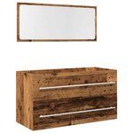vidaXL Ensemble de meubles salle de bain 2 Pièces bois d'ingénierie