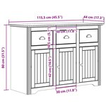 vidaXL Buffet BODO blanc 115 5x44x80 cm bois massif de pin