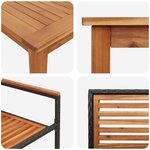 vidaXL Ensemble de salle à manger pour jardin 9 Pièces Noir