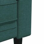 vidaXL Canapé Chesterfield 3 places vert foncé tissu