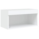 vidaXL Meuble TV avec lumières LED blanc 60x30x30 cm