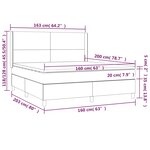 vidaXL Sommier à lattes de lit avec matelas Gris clair 160x200cm Tissu