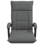 vidaXL Fauteuil de sol ajustable Gris foncé Tissu