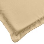 vidaXL Coussins de chaise à dossier bas lot de 4 beige mélangé tissu