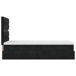vidaXL Cadre de lit ottoman avec matelas noir 80x200 cm velours