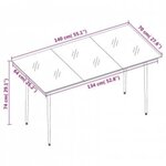 vidaXL Ensemble à manger de jardin avec coussins 5 Pièces Noir