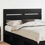 vidaXL Tête de lit Chêne noir 140 cm Bois d'ingénierie