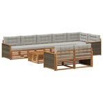 vidaXL Ensemble de canapés d'extérieur 9 pc