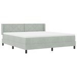 vidaXL Lit à ressorts avec matelas Gris clair 180x200 cm Velours