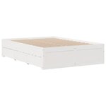 vidaXL Cadre de lit sans matelas avec tiroirs blanc 160x200cm bois pin