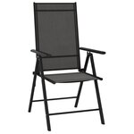 vidaXL Chaises de jardin pliables lot de 6 Textilène Noir