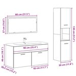 vidaXL Ensemble de meubles de salle de bain 3 Pièces gris béton