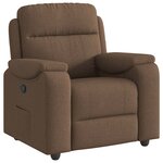vidaXL Fauteuil inclinable Marron Tissu