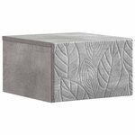vidaXL Cabinet de chevet mural 2 Pièces Gris béton 49 x 34 5 x 20 cm