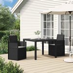 vidaXL Chaises de jardin salle à manger 2 Pièces Anthracite et Gris clair