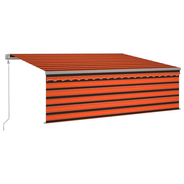 vidaXL Auvent automatique rétractable et store 4 5x3m Orange et marron