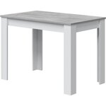 Table à manger - CLoe - rectangulaire - Blanc Artik / Béton - 109 x 67 x 78 cm